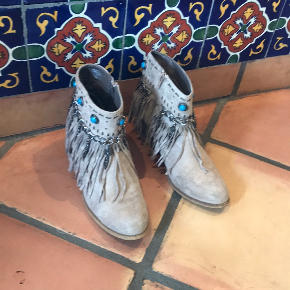 Fringe Ankle Boots